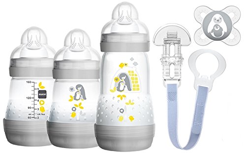 MAM Set 6 – Startset – Flaschen Sterilisator Babykoster Sauger 20 teilig – Ivory + gratis Schmusetuch Löwe Leo - 2
