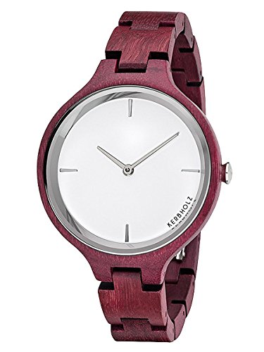 Kerbholz Hinze Purpur Silber Damen Holz-Armbanduhr Hinze-Purplewood-Silver Kerbholz Hinze Purpur Silber Damen Holz-Armbanduhr Hinze-Purplewood-Silver