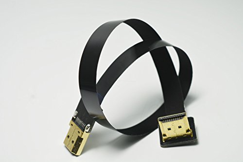 Neue schwarze FPV HDMI Kabel Standard-Schnittstelle zu Standard-Schnittstelle 90 Grad für RED BMCC FS7 C300 20CM - 8