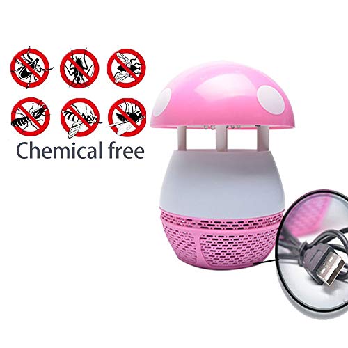 Preisvergleich Produktbild Moskito-Lampe, Inhalationspilz-Haushalt Stille Schwangerschaft-Baby-strahlungsfreies USB-Moskito-Abwehrmittel (Farbe : Rosa)