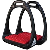 Compositi Kunststoffsteigbügel Reflex mit flexibler breiter Trittfläche schwarz/rot| Compositi Reflex Stirrup Irons Adults 4.75