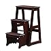 Produktbild LQQFF Massivholz-Klapptreppenstuhl, Heim-Multifunktions-Leiter Hocker, Aufstieg Leiter Hocker, Racks, Blumenregale. -Mehrfunktionsstuhl (Farbe : C)