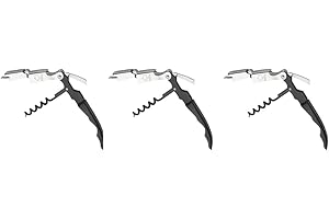 3 Pezzi per confezione - Levatappi, cavatappi Professionale Doppia Leva in Acciaio Inox Verniciato - Brevetti Waf