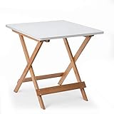 Elegantes Aussehen - Die perfekte Kombination aus Bambus und MDF macht diesen Klapptisch holz sehr elegant und schick