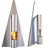 Inklusive diversem Zubehör Ethanol und Gelkamin Modell Pyramide Edelstahl