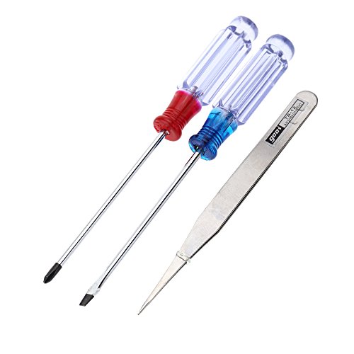 KKmoon FZ606 220V-240V 60W Lötkolben, 10 Stück Werkzeug Lötspitzen mit Vergrößerungsglas, Lötzinn, Solder Sucker, Kolophonium, Schraubendreher, Pinzette, Hochtemperaturschaum - 5