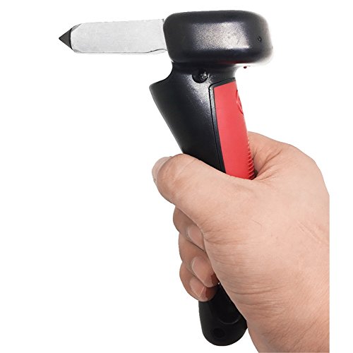 AUTOPKIO Car Handle, Auto Handgriff Unterstützung Auto Sicherheits Hammer Sicherheitsgurt Scherblock Fenster 3 in 1 Auto Cane Standing Stützgriff mit Taschenlampe - 7