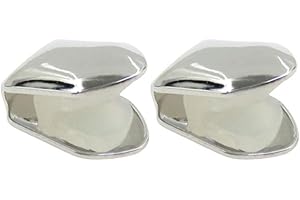 Artibetter 2pcs argent crocs à une dent casquette pour dents hip hop dents plaine solide limaces bling