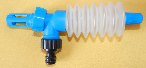 Aquamon - Bomba de mano para vaciado de camas de agua (set completo con adaptador, compatible con Gardena)