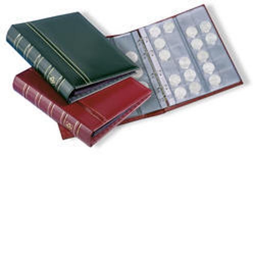 Leuchtturm 313506 Álbum para Monedas Optima, diseño Classic con cajetín projoector, Negro