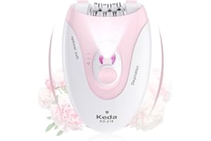 BUBBACARE Face Epilator for Women, Facial Epilator Electric for Face Hair Remover, Cordless Epilators with LED Light for Women Face Body Armpit Bikini Leg Hair Removal