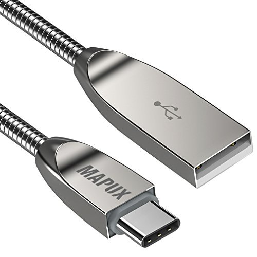 USB C Kabel MAPUX Ladekabel Datenkabel aus Edelstahl  100cm  f  r HUAWEI Mate 9  P9  P10  Honor 8  Samsung Galaxy S8  Xperia XZ XZS  LG G5 V20  HTC 10