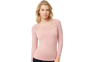 YSABEL MORA - Camiseta térmica Encaje Manga Larga Negro