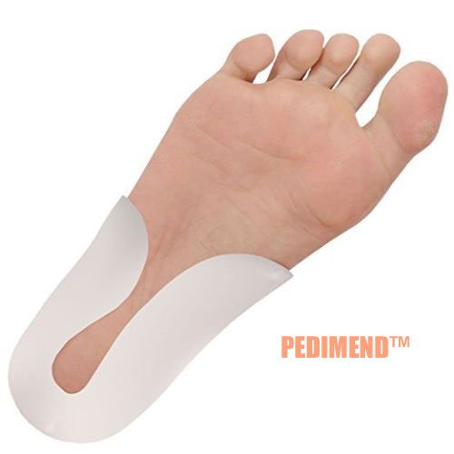 Pedimend™ U Shape Arch Support Inserts | Bio-Gel Heel Cups | U-Shaped Heel Pads for Plantar Fasciitis | Achilles Heel Spur Pain Protectors | Shock Cushion Support Cradle Inserts (L:UK 5.5-10.0)