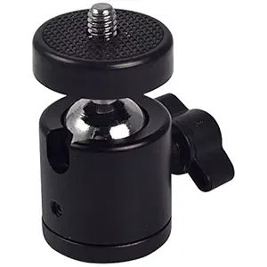 Boosty 1/4 & 3/8 Threaded Screw Adapter Compatible with Camera Cage/Shoulder Rig/Tripod/Socket Studio/Lighting Equipment/LED Panel/GoPro (Big Ball Head)