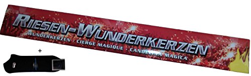 Qualität by Sockenprof: 60 XXXL Riesen Wunderkerzen 45 cm Nico Brennd. ca. 90 sek 12 x 5er Packs + 1 Paar Sneakersocken