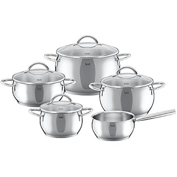 Silit Nobile Topfset, 4-teilig, mit Glasdeckel, Kochtopf