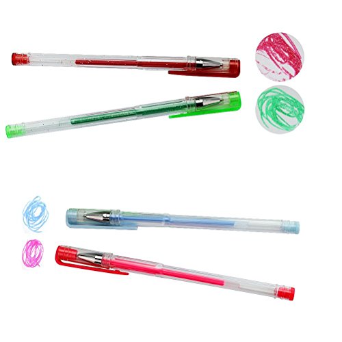 48 Stück Gelschreiber Gelstifte Set, Aril-gxr bunte Stifte inklusive Glitte, Metallisch, Pastell, Noen Gel-Stifte für Künsterbedarf, Erwachsene Malbücher, zeichnen, skizzieren, basteln usw. - 4