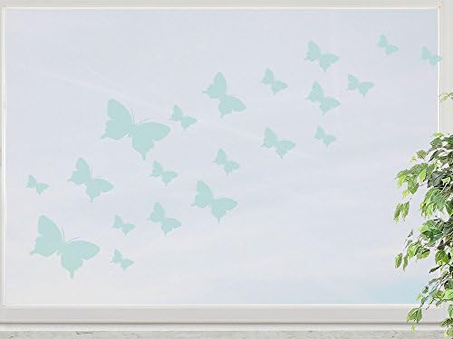 Wandfabrik Window Sticker 20 Butterflies Set 2 – (HG) mint - 748