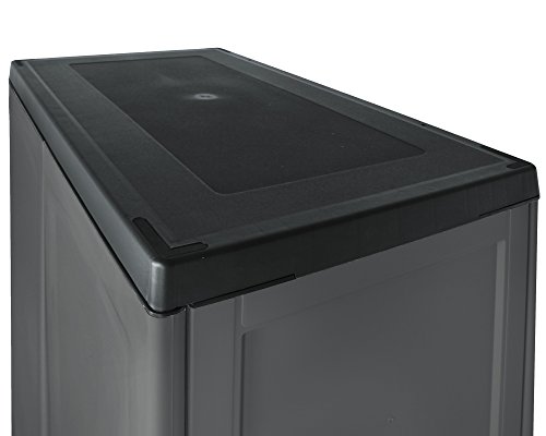 Ondis24 Kunststoffschrank Up Spind dunkelgrau anthrazit Aufbewahrungsschrank abschließbar mit Besenfach - 8