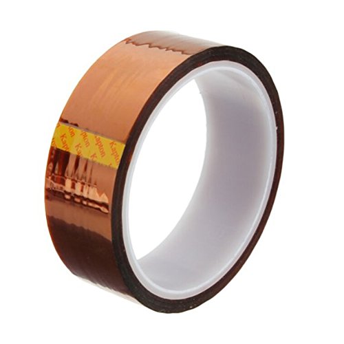 Tinksky 30mm * 33m Hohen Temperaturen Hitzebeständig Kapton Tape Polyimid Film Klebeband (Tawny) - 4