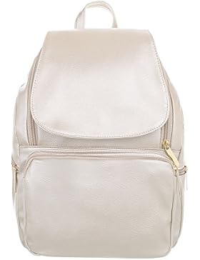 iTal-dEsiGn Damentasche Kleine Rucksack Freizeittasche Kunstleder TA-6602