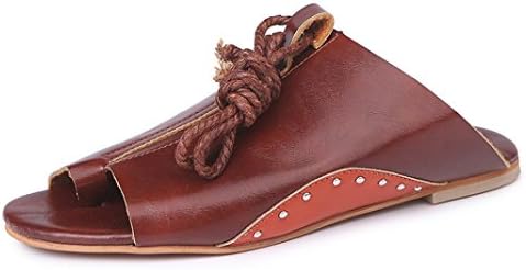 Clearance!!! Sunday Women Summer Fashion Ankle Flat Sandals Ladies Soft Strap Flat-Bottomed Roman Shoes Casual Party Sandals Holiday Platform Wedges Beach Shoes Size for Women Size 2.5-6.5 (EU:39, Brown)