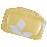 Bathroom Foam Sponge Soft Bathtub Pillow Bath Headrest Suction Cup Blue - Yellow, 31x21cm