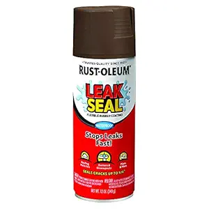 Rustoleum 267976 Stops Rust LeakSeal Rubber Coating Spray - Pipe Leakage Repair - Roof Leak Repair Spray (Brown - 340 Grams)