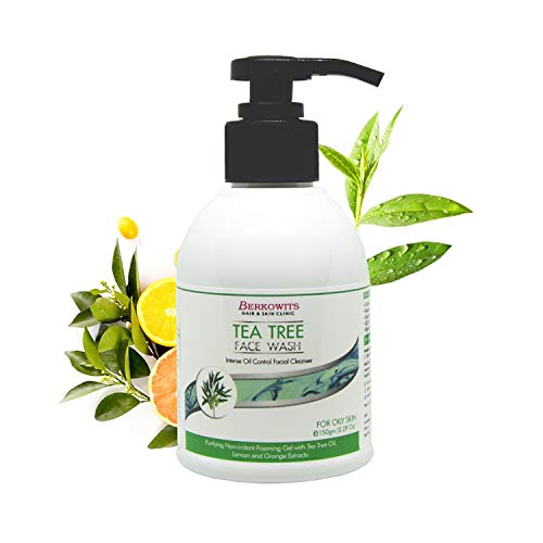 BERKOWITS HAIR & SKIN CLINICS Tea Tree Face Wash For Oily Skin - Intense Oil Control Face Cleanser (150g) RS.140 (50.00% Off) - Amazon