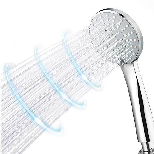 High Pressure Shower Head Universal Handheld Shower Double Boost Pressure Design for Low Water Pressure 4 Spray