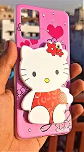 PRIXOTTO Mirror Kitty Cover Compatible with VIVO V21 5G Mirror Kitty |Shockproof & Anti-Scratch Soft Silicone TPU Cute 3D Mirror Kitty Back Cover for VIVO V21 5G -|Color May Vary