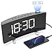 Produktbild Projektionswecker, Radiowecker mit Projektor und Large LED Curved-Screen,Display abschaltbar dimmbar,Digitaler Wecker mit 2 Weckalarme,Snooze-Funktion,USB-Anschluss