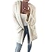 Price comparison product image  Mosstars Women Hooded Outwear, Ladies Casual Loose Pocket Sweatshirts Jacket Coats Fluffy Open Front Knit Warm Cardigan Overcoat
