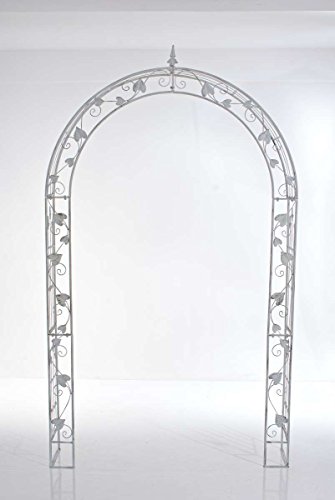 CLP Rosenbogen EMMA, Eisen pulverbeschichtet, ca. 150 cm breit, ca. 250 cm hoch, Metall Rankhilfe antik weiß - 8