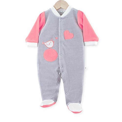 Kinousses Baby Girls' Footie pink pink 1 Month