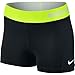 Nike Damen Pro 3' Cool Shorts,Schwarz (Black/Volt/White),M