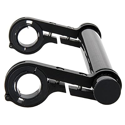 Webeauty Extension multifonction, Extrémité de guidon de vélo de montagne, Support de compteur de vélo, Support double Extrémité de guidon de vélo, cadre d'extension de double barre de vélo