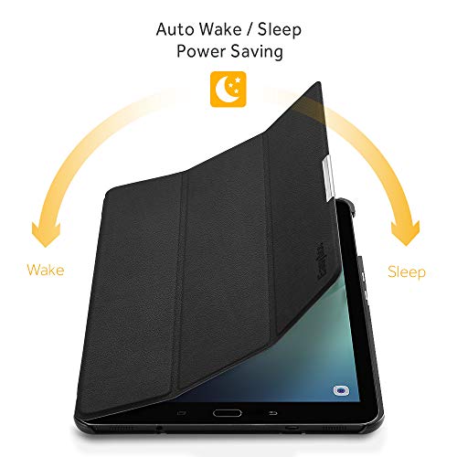 EasyAcc Funda Cuero por Samsung Galaxy Tab S2 9 7 Ultra Delgada Elegante - Negro