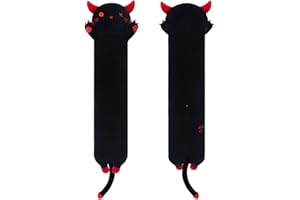 SNOWOLF Gefüllte Katze Teufel Lange Kissen Plüsch Tier Spielzeug Weiche Kawaii Stuff Kuscheltier Spielzeug Entzückende Umarmungskissen für Kinder (110cm, Schwartz)