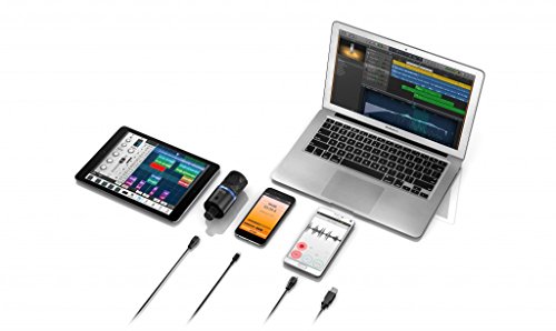 IK Multimedia iRig Mic Studio Microfono a condensatore con diaframma largo per Android, iPhone, iPad, Mac e PC, Nero