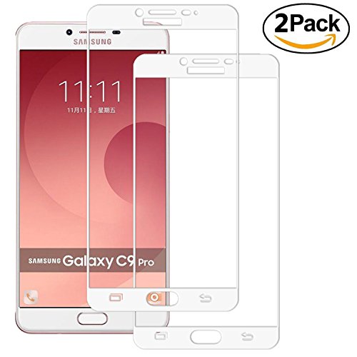 Preisvergleich Produktbild ZEEREE [2 Stück] für Samsung C9,Panzerglas Schutzfolie, Ultra Strapazierfähig Härtegrad 9H Displayschutzfolie für Samsung Galaxy C9 / C9 Pro(6 Zoll)