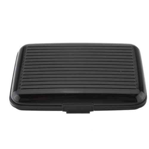 Alu wasserdichte Kreditkarten Visitenkarten Etui Case Tasche Box Hülle Kartenbox Aufbewahrungsbox Black - 5