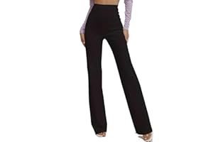 MCA Pantaloni Donna Palazzo Elasticizzati Gamba Dritta Larga Made in Italy