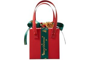 haweeli 8 scatole regalo di Natale, sacchetti regalo di carta, calendario dell'Avvento + nastro di raso + fiocco(10 x 10 x 10 cm)