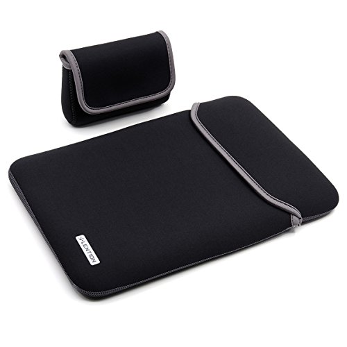 LENTION Wasserdicht Neopren Laptop Hülle für Notebook Computer 15-15.4 Zoll, Macbook Pro 15”, mit einem kleinen Aufbewahrungsfach (Dunkelgrau) - 2