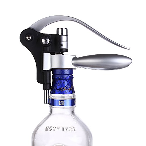 Korkenzieher, GWCLEO Wein-Flaschen-Öffner-Stab-Fertigkeit-Kenner Deluxe Lever-Arm Korkenzieher-und Folien-Schneider-Geschenk-Satz - 6