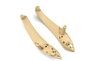 MKptopia 2 ABS poignées de porte intérieure de voiture gauche et droite panneau de garniture Armrest Cover Compatible avec B-MW 3 Series F30 316d 318d 320d F31 320i 325d 328dx-Trésor-Beige