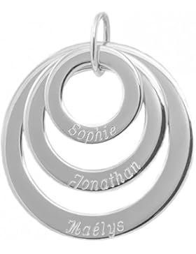 Isady – Damen Anhänger Elise – Anhänger zum Gravieren – Gravur Kostenlos Collier mit Kette 45cm – 925er Sterling...