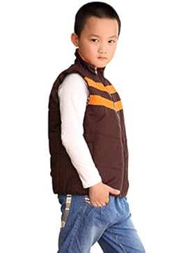 WEISHILI Gefütterte Steppweste für Jungen Braun